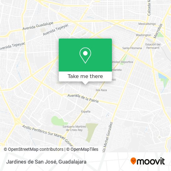 Jardines de San José map