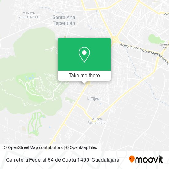 Carretera Federal 54 de Cuota 1400 map