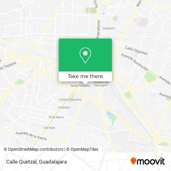 Mapa de Calle Quetzal