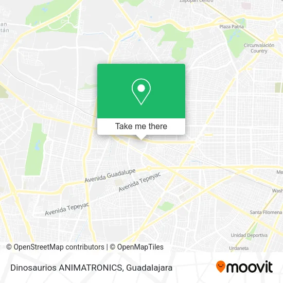 Dinosaurios ANIMATRONICS map