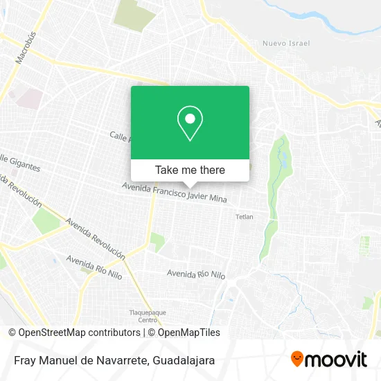 Fray Manuel de Navarrete map