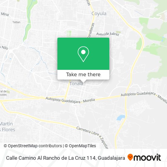 Mapa de Calle Camino Al Rancho de La Cruz 114
