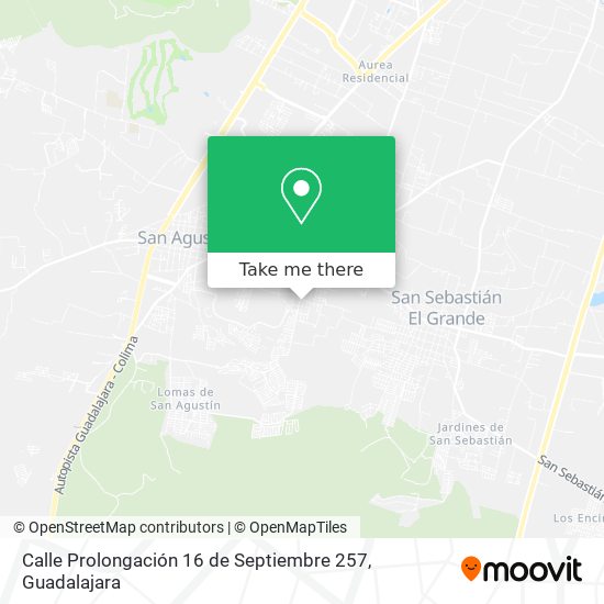 Mapa de Calle Prolongación 16 de Septiembre 257