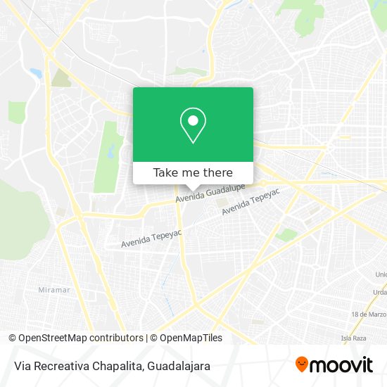Via Recreativa Chapalita map