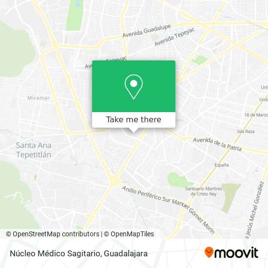 Mapa de Núcleo Médico Sagitario