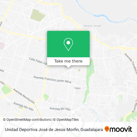 Unidad Deportiva José de Jesús Morfin map