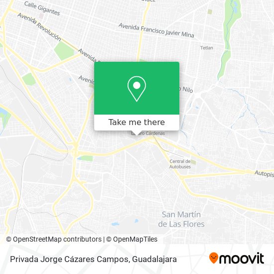 Mapa de Privada Jorge Cázares Campos