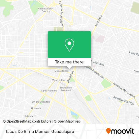 Mapa de Tacos De Birria Memos