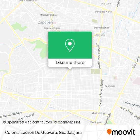 Colonia Ladrón De Guevara map