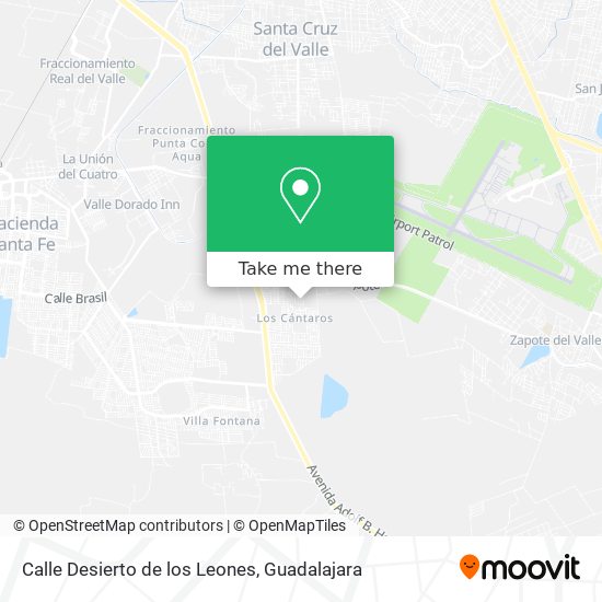 Mapa de Calle Desierto de los Leones