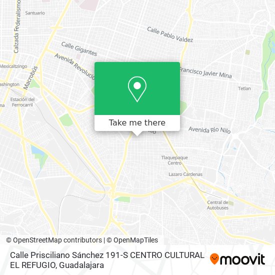 Calle Prisciliano Sánchez 191-S CENTRO CULTURAL EL REFUGIO map
