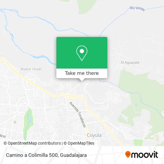 Camino a Colimilla 500 map