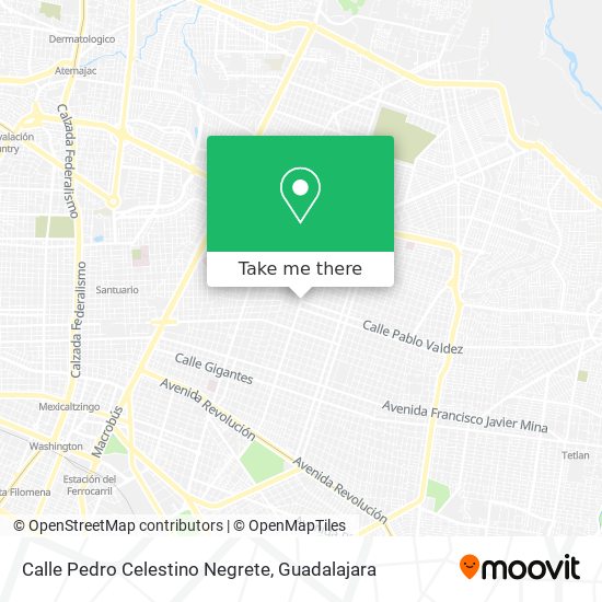 Mapa de Calle Pedro Celestino Negrete
