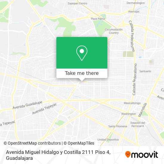 Mapa de Avenida Miguel Hidalgo y Costilla 2111 Piso 4