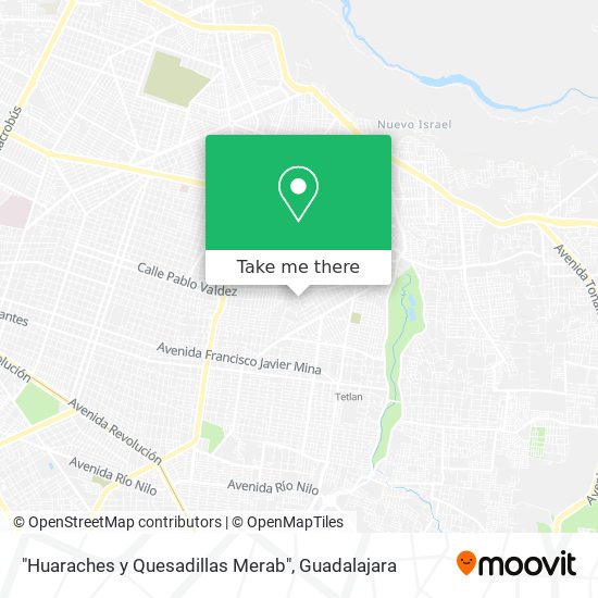 Mapa de "Huaraches y Quesadillas Merab"