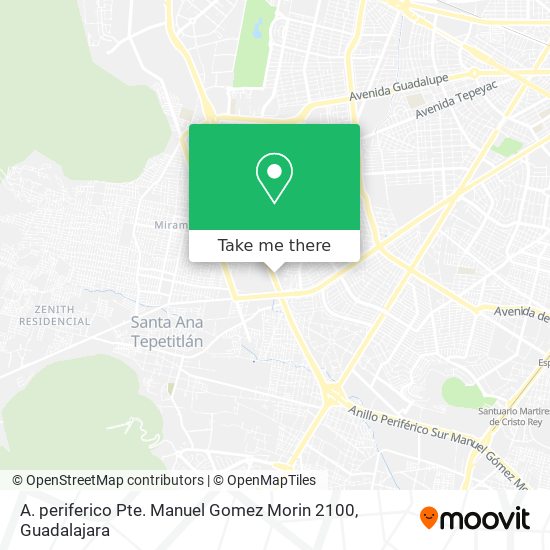Mapa de A. periferico Pte. Manuel Gomez Morin 2100