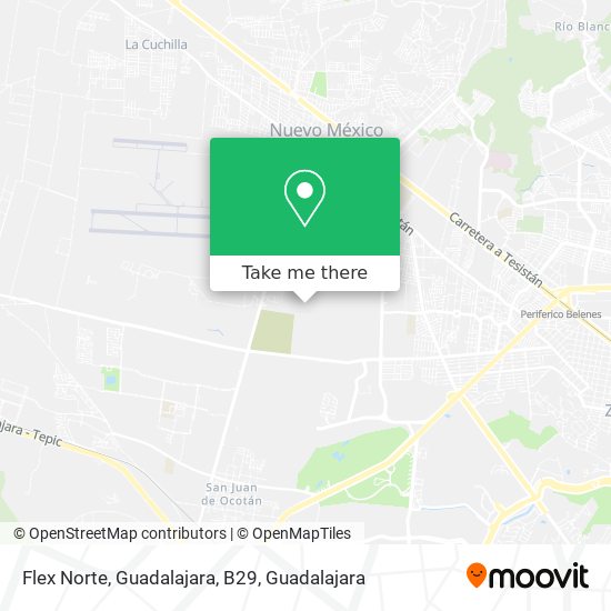 Flex Norte, Guadalajara, B29 map