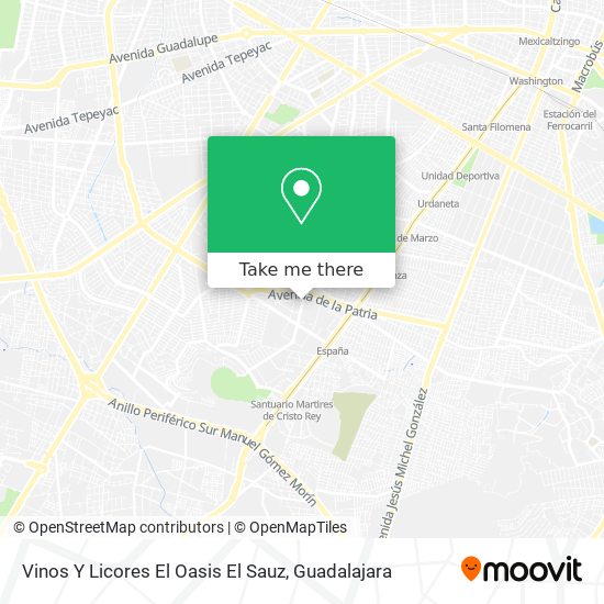 Vinos Y Licores El Oasis El Sauz map