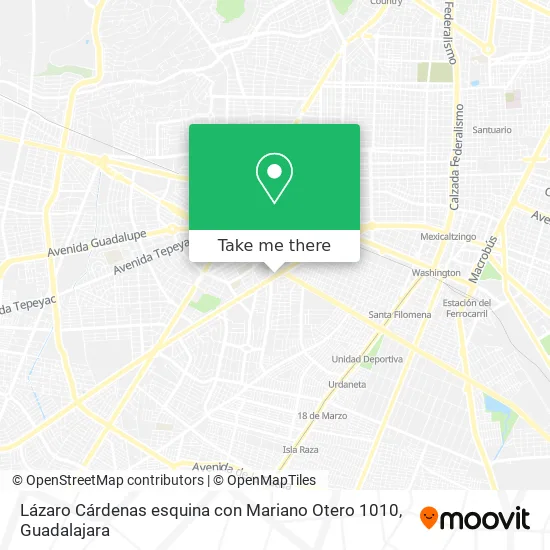 Lázaro Cárdenas esquina con Mariano Otero 1010 map