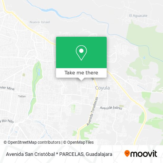 Avenida San Cristóbal * PARCELAS map