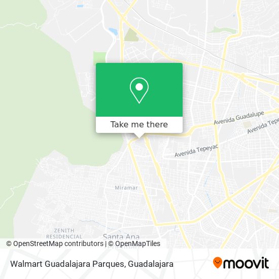 Walmart Guadalajara Parques map