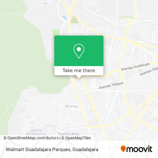 Mapa de Walmart Guadalajara Parques