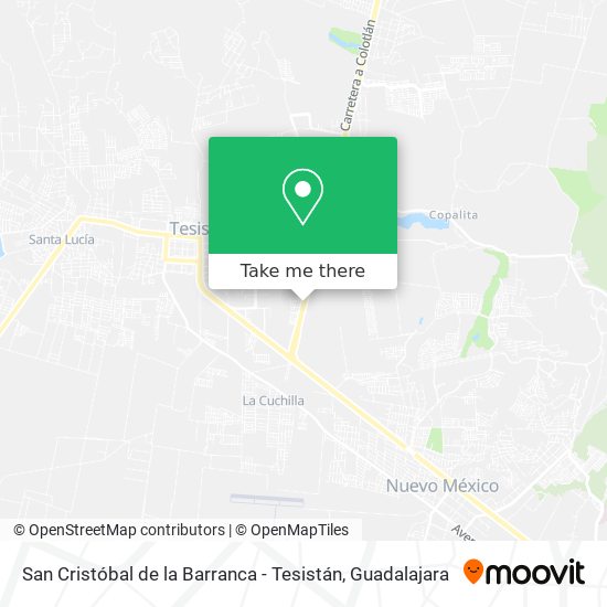 Mapa de San Cristóbal de la Barranca - Tesistán