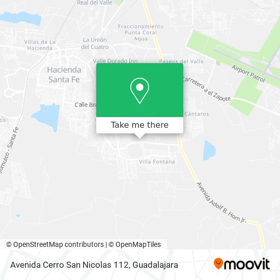 Avenida Cerro San Nicolas 112 map