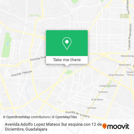 Avenida Adolfo Lopez Mateos Sur esquina con 12 de Diciembre map