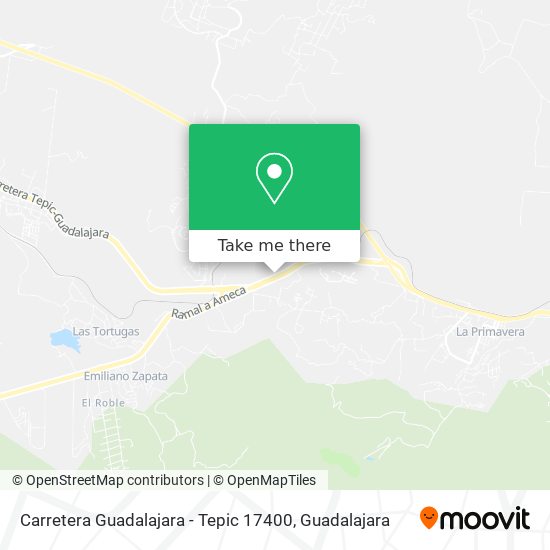 Carretera Guadalajara - Tepic 17400 map