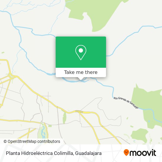 Mapa de Planta Hidroeléctrica Colimilla