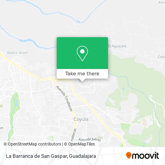 Mapa de La Barranca de San Gaspar