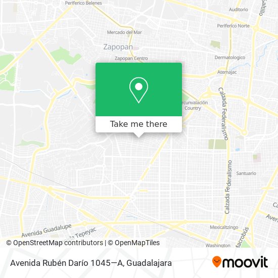 Mapa de Avenida Rubén Darío 1045—A