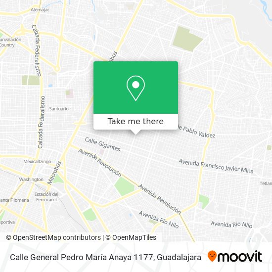 Calle General Pedro María Anaya 1177 map