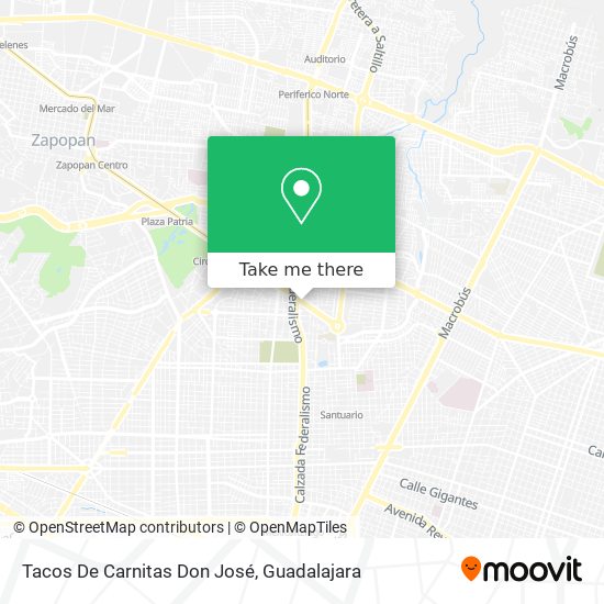 Mapa de Tacos De Carnitas Don José