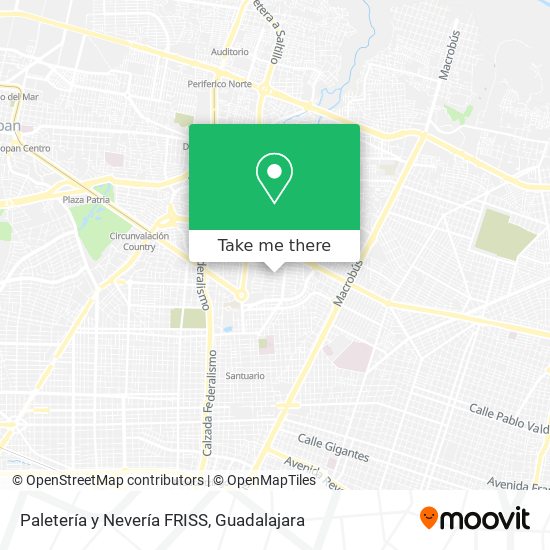 Paletería y Nevería FRISS map