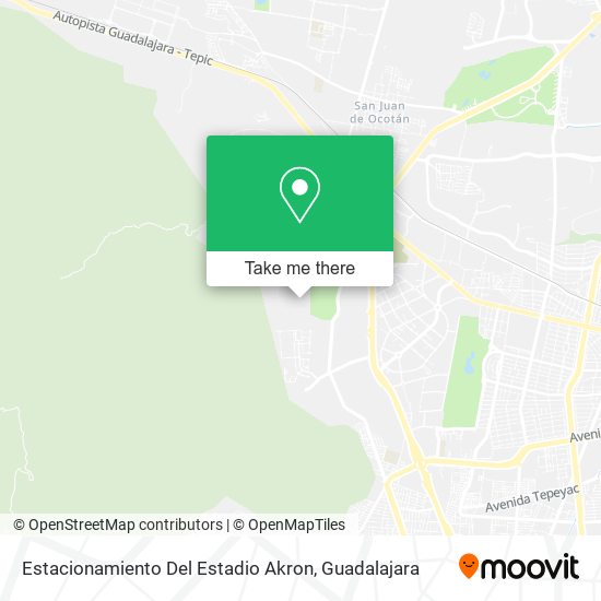 Mapa de Estacionamiento Del Estadio Akron
