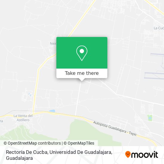 Mapa de Rectoría De Cucba, Universidad De Guadalajara