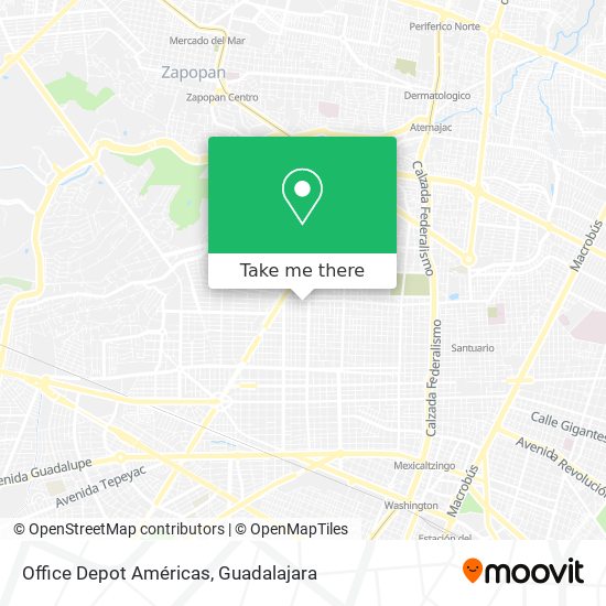 How to get to Office Depot Américas in Guadalajara by Bus or Train?