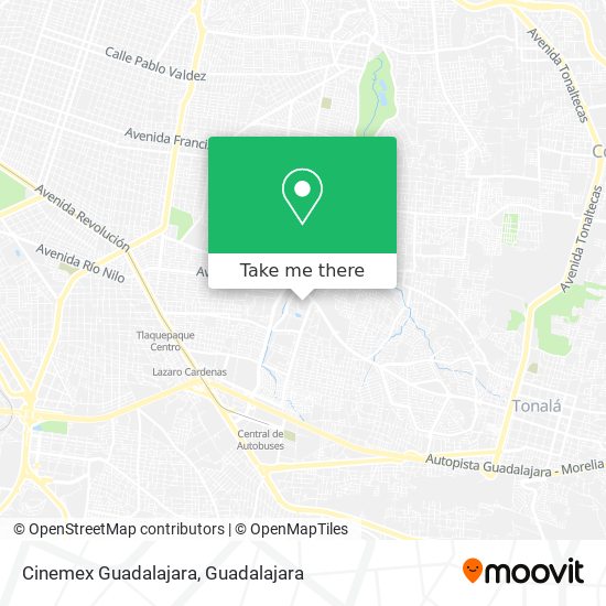 Mapa de Cinemex Guadalajara