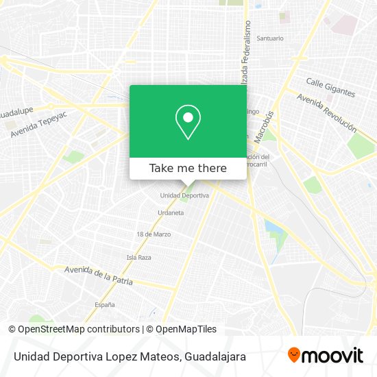 Unidad Deportiva Lopez Mateos map