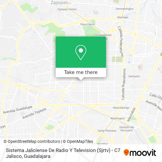 Sistema Jaliciense De Radio Y Television (Sjrtv) - C7 Jalisco map