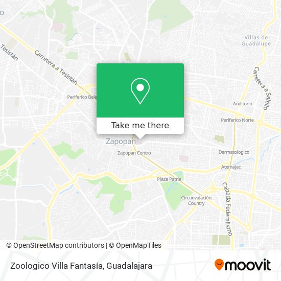 Zoologico Villa Fantasía map