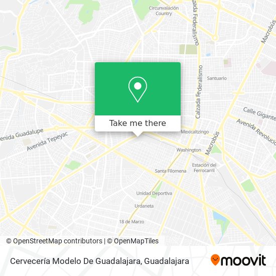 How to get to Cervecería Modelo De Guadalajara by Bus or Train?
