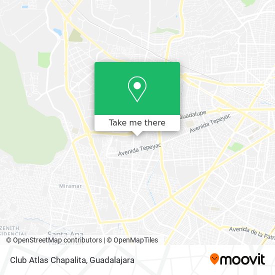 How to get to Club Atlas Chapalita in Guadalajara by Bus?