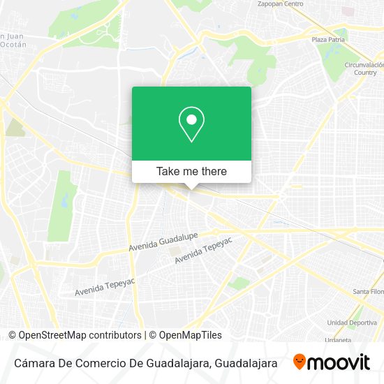 Cámara De Comercio De Guadalajara map