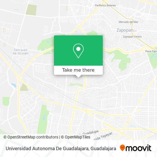 Mapa de Universidad Autonoma De Guadalajara