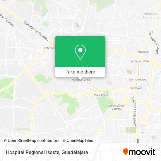 Mapa de Hospital Regional Issste