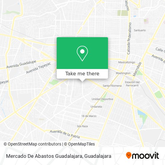 Mapa de Mercado De Abastos Guadalajara