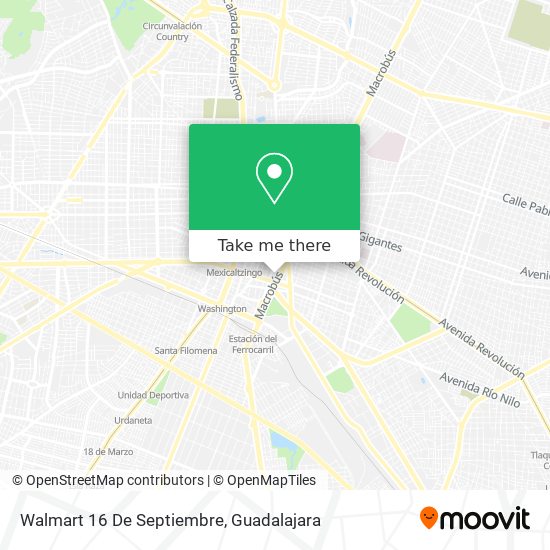 Walmart 16 De Septiembre map